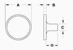 Round Pull Knob Dimensions